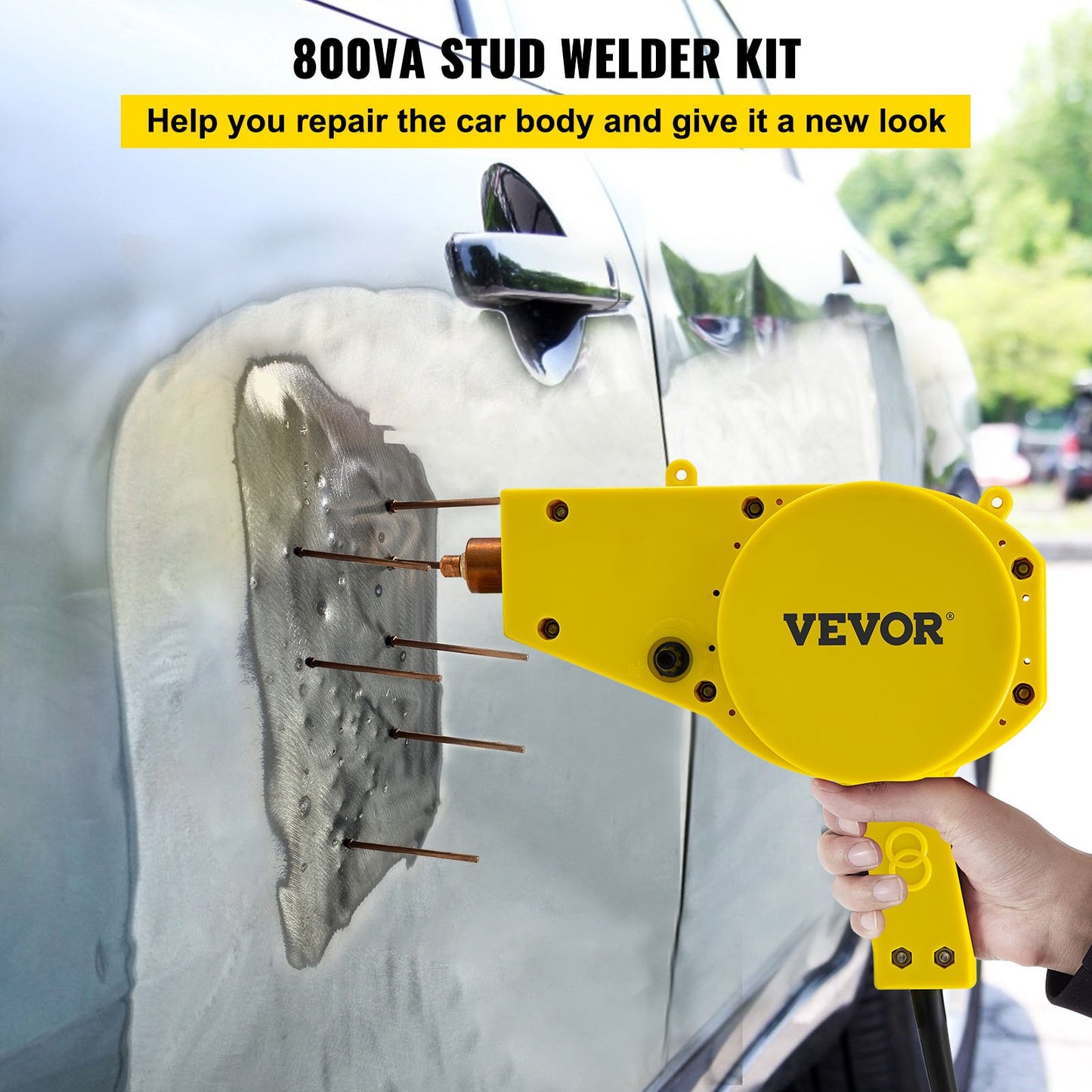 Vevor Auto Body Stud Welder 220V With Slide Hammer Stud Welder Starter Kit Repair