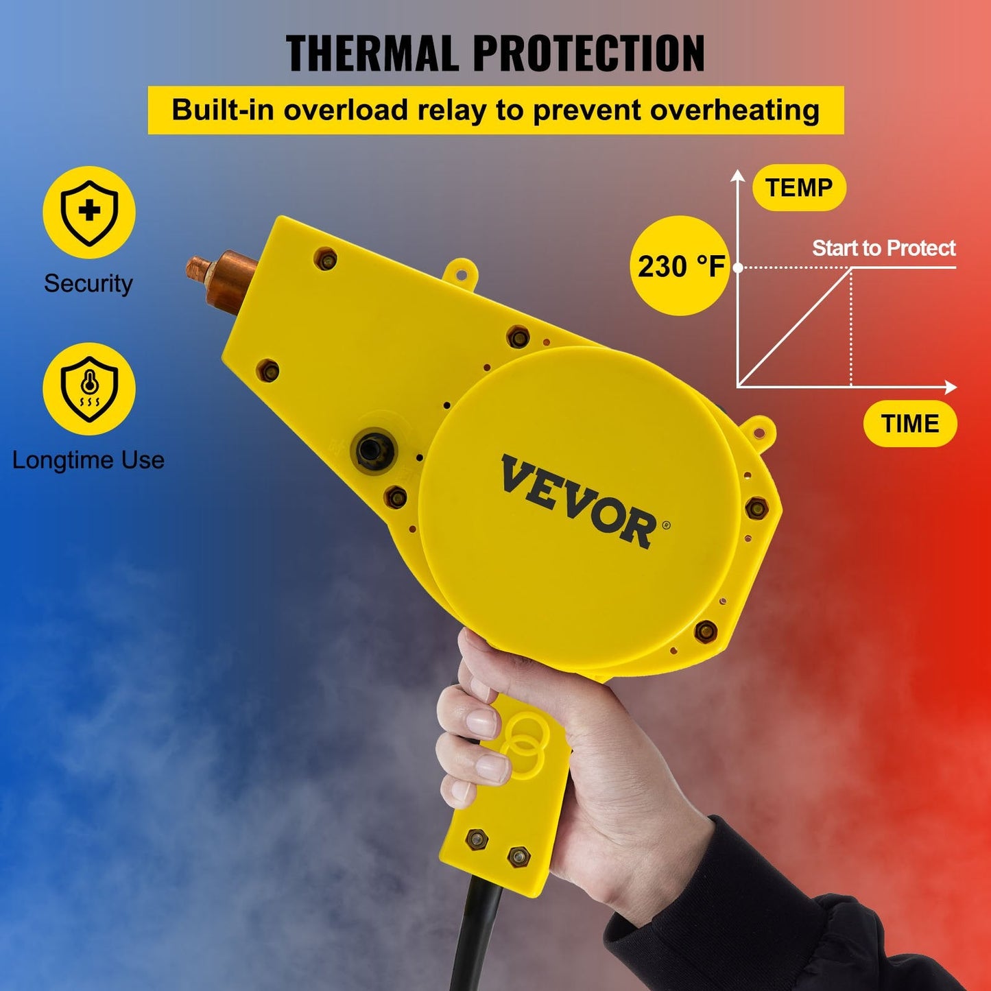 Auto Body Stud Welder Kit 220V with Slide Hammer & Overheating Alarm