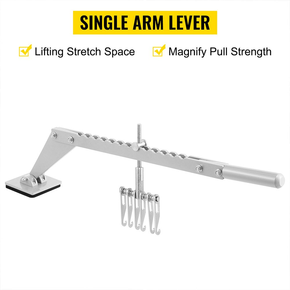 Portable Dent Puller with 6 Claw Hooks for Car Repair, Aluminum Alloy, 0.6m Lever