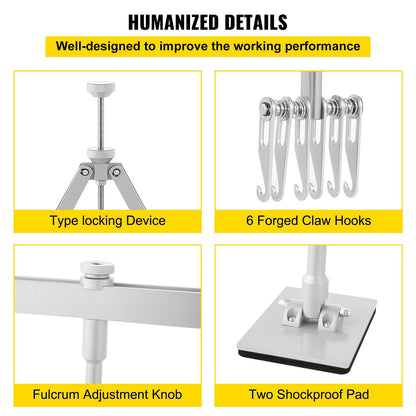 Dual Arm Dent Pulling Lever Bar Kit for Aluminum & Steel, 1.1m Length