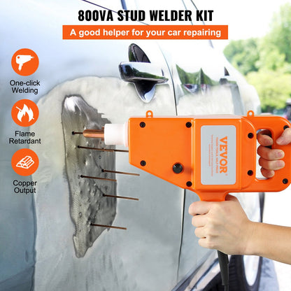 1600A 220V Stud Welder Dent Repair Kit with Slide Hammer and Accessories