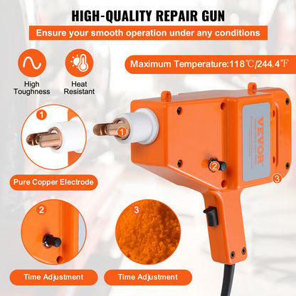 VEVOR Stud Welder Kit, 1600A Stud Welder Dent Repair Kit, 800VA Spot Welder Stud,