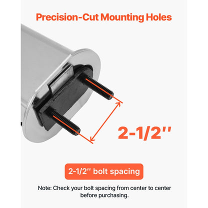 VEVOR Straight Spring Loaded Mud Flap Hangers for Semi Truck 63.5mm Bolt Spacing