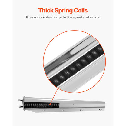 VEVOR Straight Spring Loaded Mud Flap Hangers for Semi Truck 63.5mm Bolt Spacing