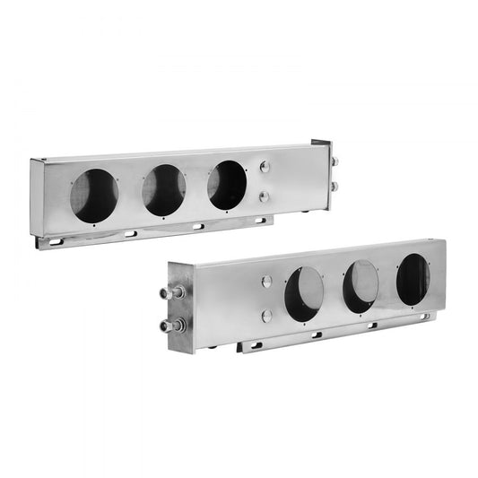 VEVOR Stainless Steel Mud Flap Hangers with Light Cutouts for Semi Trucks 63.5mm