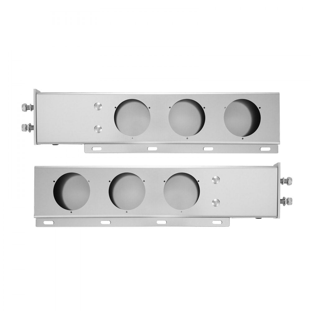 VEVOR Stainless Steel Mud Flap Hangers with Light Cutouts for Semi Trucks 63.5mm
