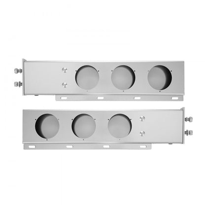 VEVOR Stainless Steel Mud Flap Hangers with Light Cutouts for Semi Trucks 63.5mm