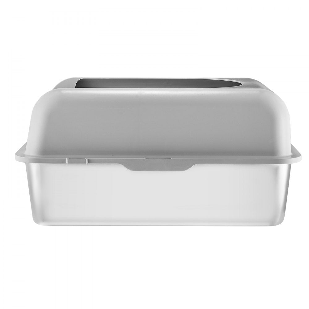 VEVOR 15.2 cm Deep Cat Litter Box Odor-Free Litter Box with Filtering Foot Board