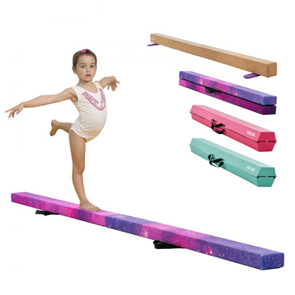 8FT Folding Gymnastic Balance Beam for Kids with Carrying Bag Galaxy
