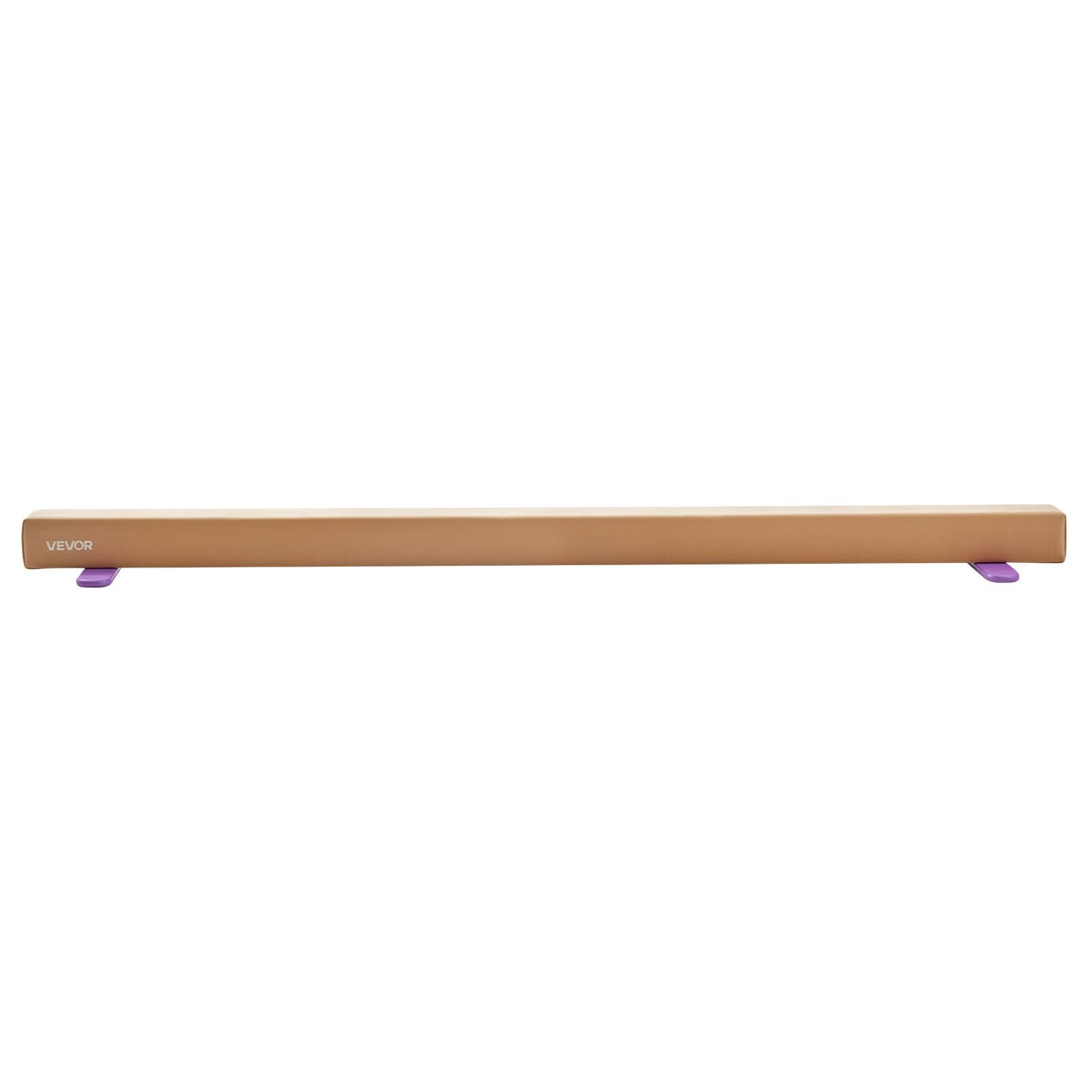 8FT Balance Beam for Kids, 158.7 KG Stable Support Gymnastics Floor Beam with Non-Slip Wooden Mats, Wood-Core Gymnastics Training Equipment with Anti-Slip Bottom for Home and Gym, Yellow