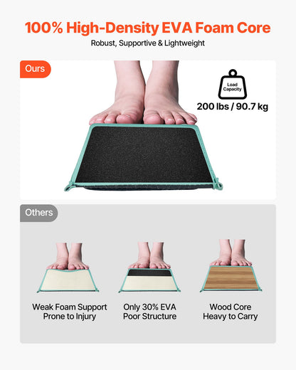 8FT Folding Balance Beam for Kids, 90.7 KG Stable Support Gymnastics Floor Beam with Non-Slip Mats, Gymnastics Training Equipment with Anti-Slip Bottom and Carrying Bag for Home Gym, Mint Green