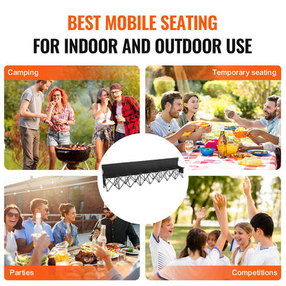 8-Seat Portable Folding Sport Bench with Carry Bag, 3.15m, 10.95 kg