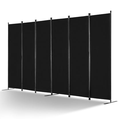 VEVOR Room Divider 6 Panels Fabric Room Privacy Screen for Office Bedroom Black