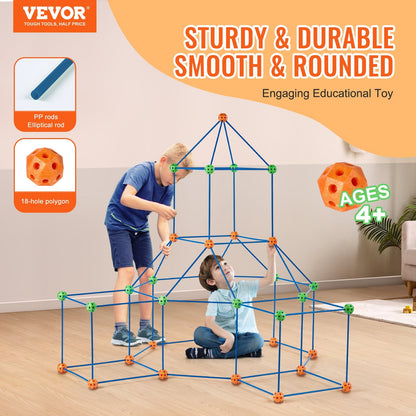 Kids' STEM Castle Fort Building Kit - 120 Piece Set, 2.53 kg