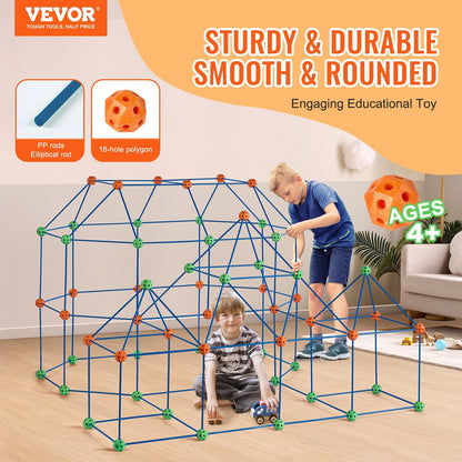 Kids' STEM Castle Fort Building Kit - 180 Pieces, 3.7 kg, Portable & Educational