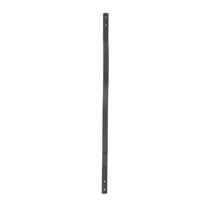 61 Pack Deck Balusters, 82 x 2.54 cm Metal Railing Spindles, Galvanized Steel Decking Stair Balusters with Screws, Stylish Wavy Design for Outdoor Deck, Porch & Staircase Railing Fence, Black