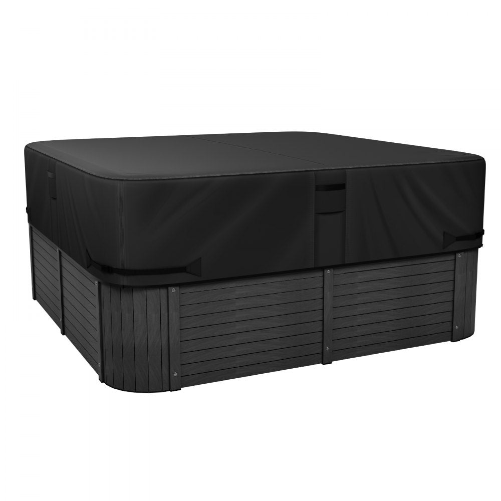VEVOR Outdoor Hot Tub Cover 2285x2285x508mm Weatherproof and Waterproof Black