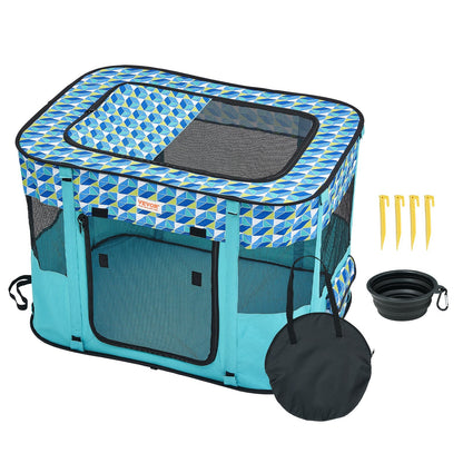 Foldable Portable Pet Playpen 0.8 x 0.6 x 0.6m, Waterproof & Easy to Clean