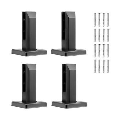 Stainless Steel Glass Railing Brackets, 4 PCS for 8-12mm Tempered Glass
