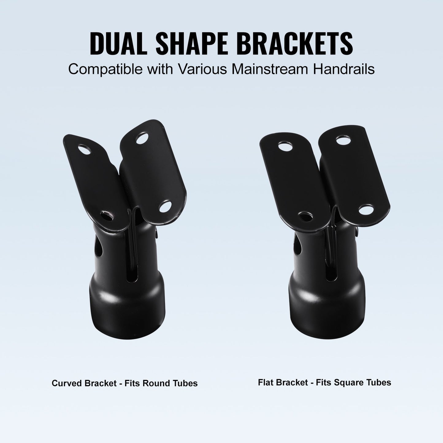 VEVOR Glass Clamp, 35.83" Height Glass Railing Bracket for 0.39 "-0.47 " Thickness