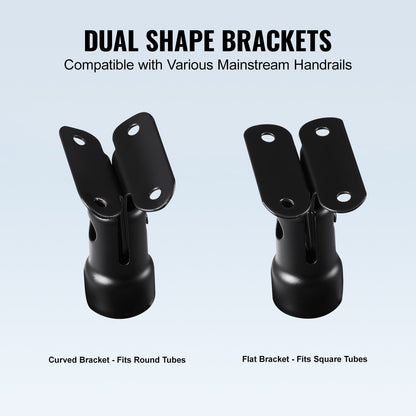 VEVOR Glass Clamp, 35.83" Height Glass Railing Bracket for 0.39 "-0.47 " Thickness
