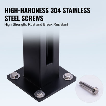 Stainless Steel Glass Clamp Railing Bracket for 10-12mm Glass, 950mm Height