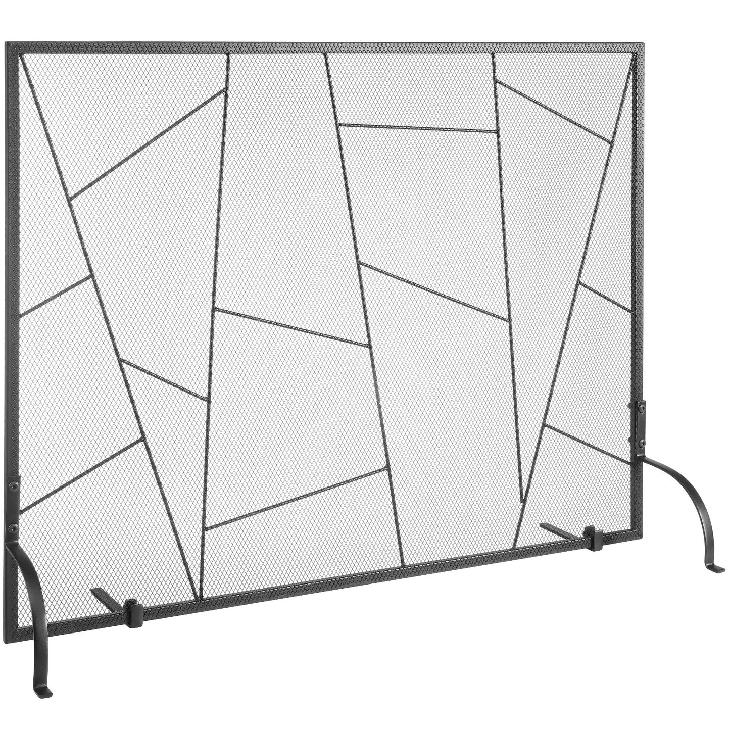 VEVOR Fireplace Screen Single Panel, Sturdy Iron Mesh Fireplace Screen, 906(L) x720(H)MM