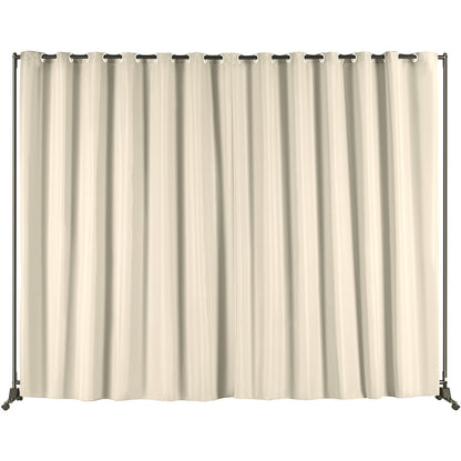 VEVOR Room Divider, 8 ft x 10 ft(96×120inch) Portable Panel Room Divider with Wheels