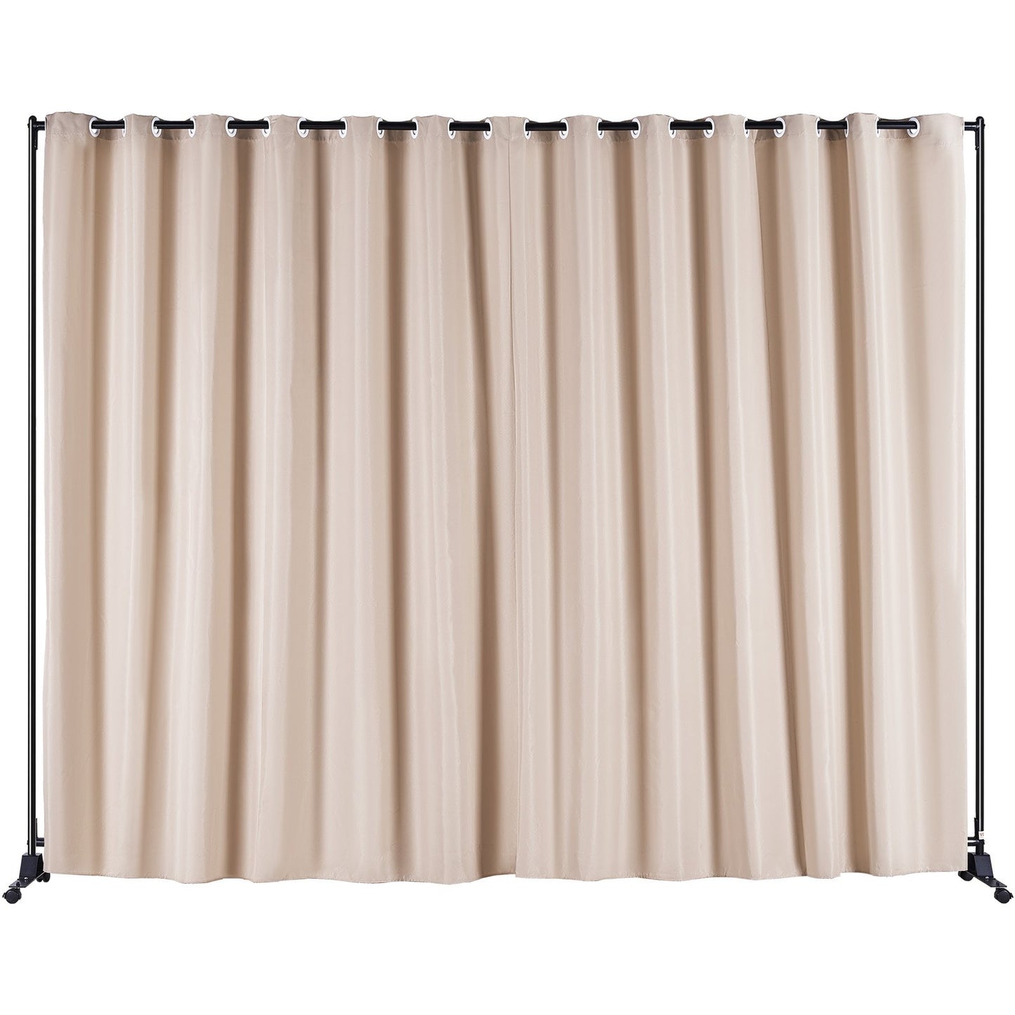 VEVOR Room Divider, 8 ft x 10 ft (96×120inch) Portable Panel Room Divider with Wheels