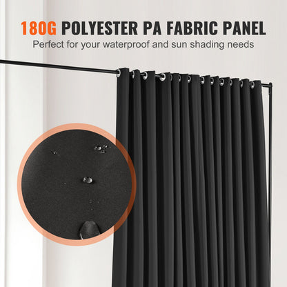 VEVOR Room Divider, 8 ft x 10 ft Portable Panel Room Divider with Wheels Curtain
