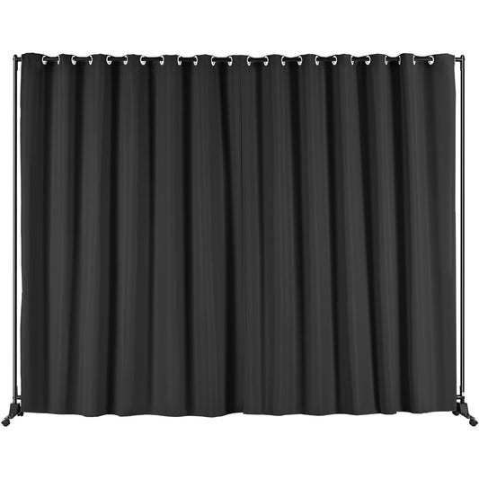 VEVOR Room Divider, 8 ft x 10 ft Portable Panel Room Divider with Wheels Curtain