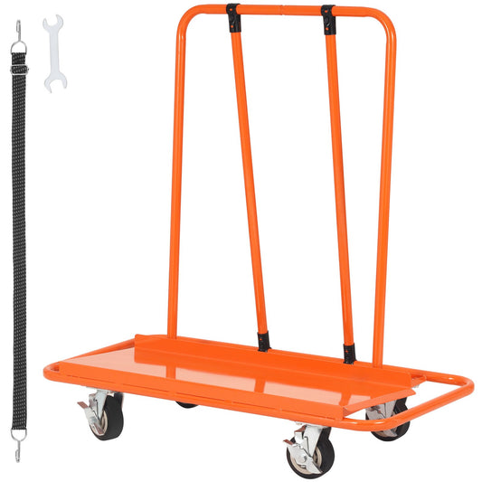 VEVOR Drywall Cart, 3000 LBS Panel Dolly Cart with 45.28" x 21.8" Deck and 5" Swivel