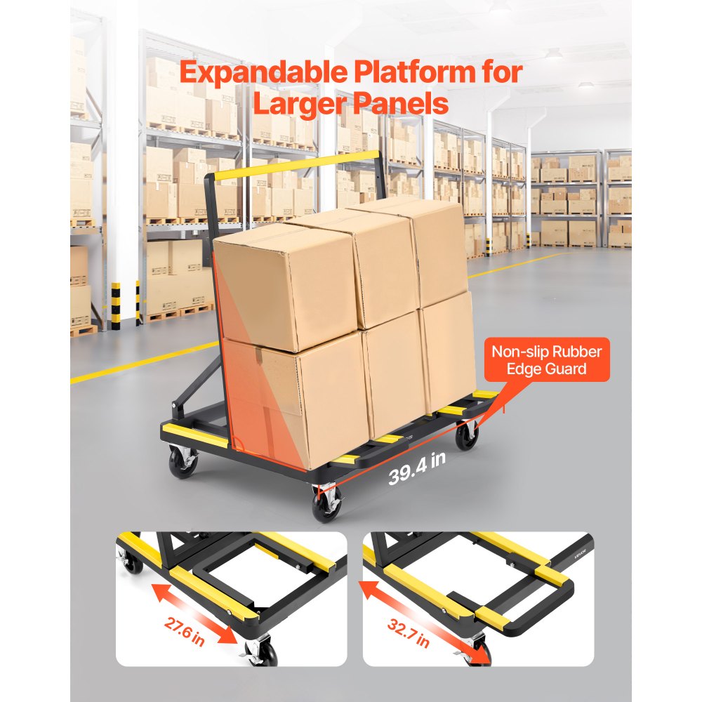 Drywall Cart Dolly 816 kg Load Steel Panel Dolly Handling Plywood