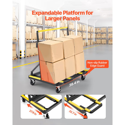Drywall Cart Dolly 816 kg Load Steel Panel Dolly Handling Plywood