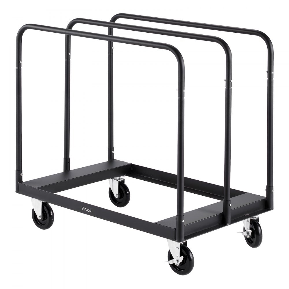 Drywall Cart Dolly 816 kg Steel Panel Truck Cart with 3 Side Handrails