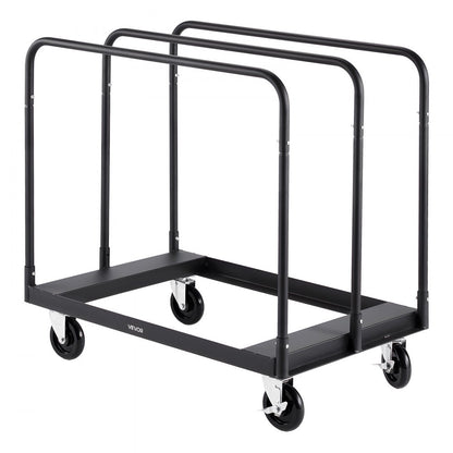 Drywall Cart Dolly 816 kg Steel Panel Truck Cart with 3 Side Handrails