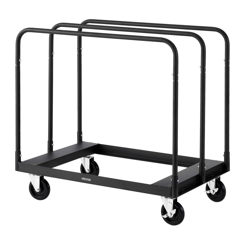 Drywall Cart Dolly 816 kg Steel Panel Truck Cart with 3 Side Handrails