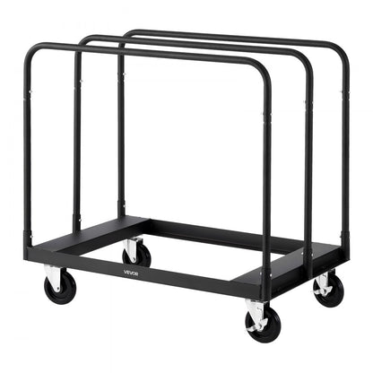Drywall Cart Dolly 816 kg Steel Panel Truck Cart with 3 Side Handrails