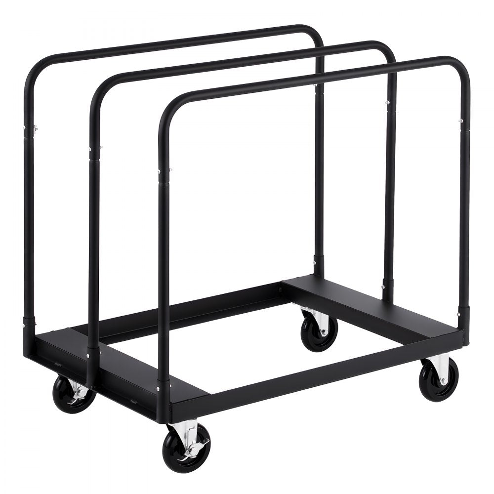 Drywall Cart Dolly 816 kg Steel Panel Truck Cart with 3 Side Handrails