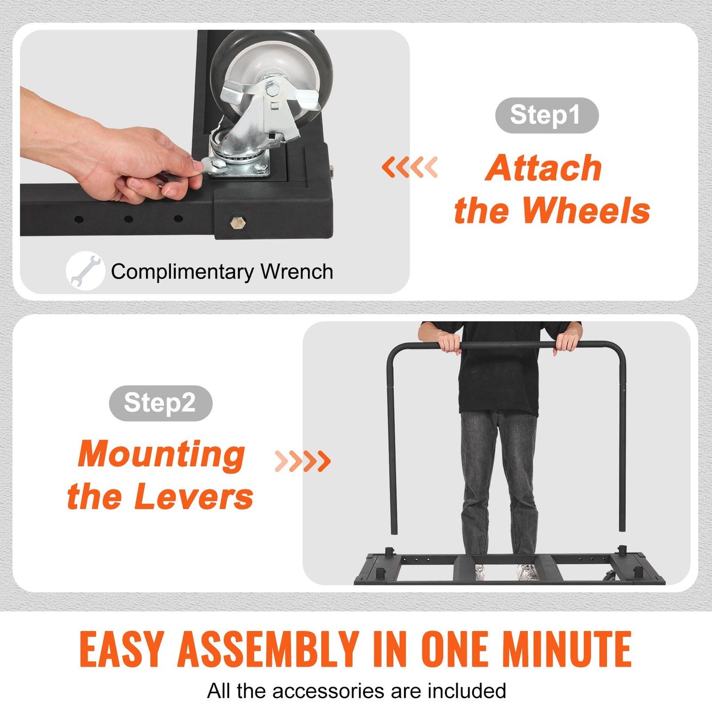 Heavy-Duty Drywall Cart with 816 kg Capacity and 1.15 x 0.74 m Deck