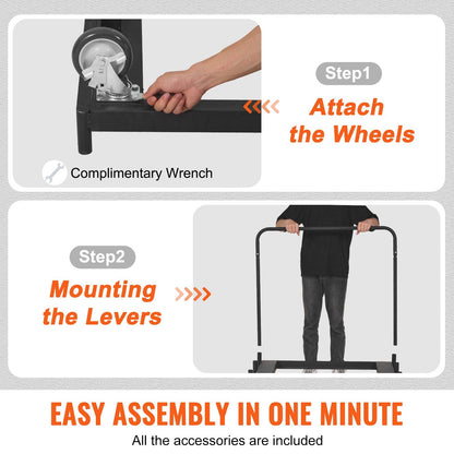 Heavy-Duty Drywall Cart with 5" Wheels, 680 kg Capacity, 0.9 x 0.6 m Deck