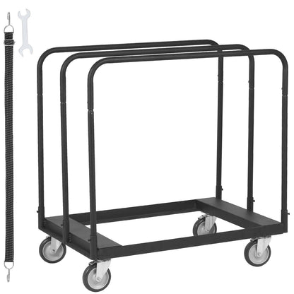 VEVOR Drywall Cart, 1500 LBS Panel Dolly Cart with 36.02" x 24.02" Deck and 5" Swivel