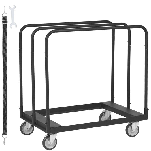 VEVOR Drywall Cart, 1500 LBS Panel Dolly Cart with 36.02" x 24.02" Deck and 5" Swivel