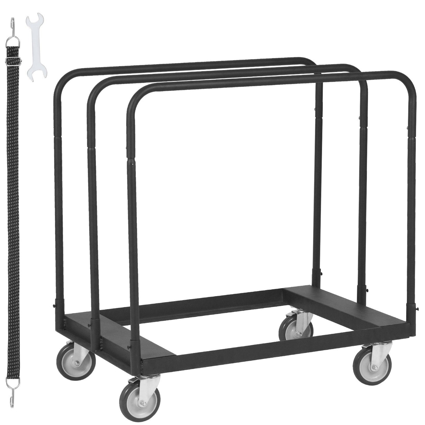 Heavy-Duty Drywall Cart with 5" Wheels, 680 kg Capacity, 0.9 x 0.6 m Deck
