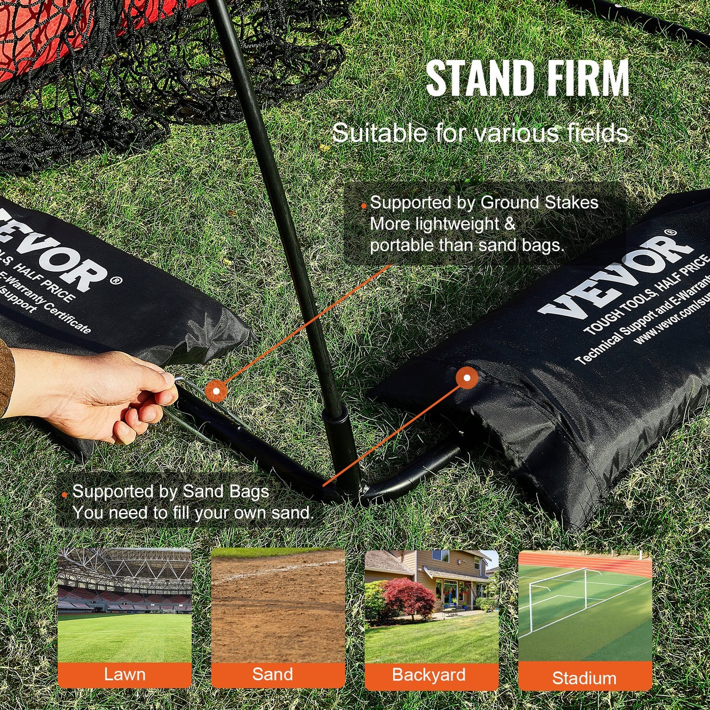 VEVOR 9 Hole Baseball Softball Pitching Net 9 Pocket Hitting Practice 36"x30"