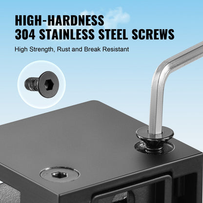 40 PCS Stainless Steel Railing Clamps for 8-12mm Glass, Polished Finish