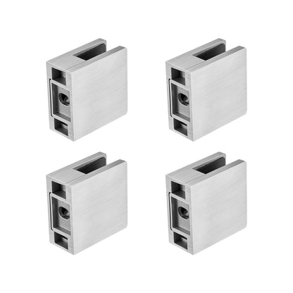 VEVOR Glass Clamp, 4 PCS Square Glass Railing Bracket for 0.31 "-0.47 " Tempered
