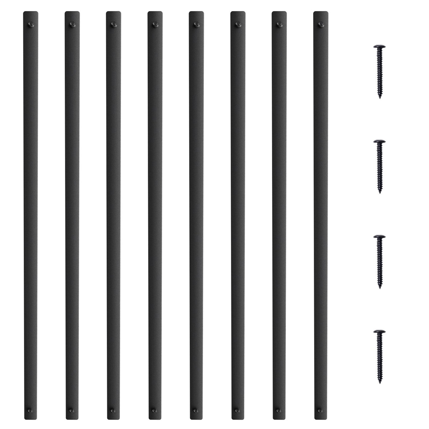 VEVOR Staircase Metal Balusters, 29.5'' x 1'' Flat Aluminum Alloy Decorative Banister