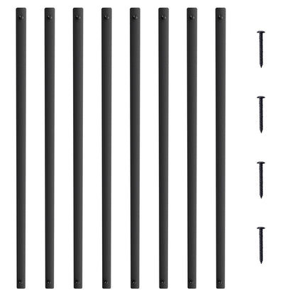 VEVOR Staircase Metal Balusters, 32.28'' x 1'' Flat Aluminum Alloy Decorative Banister