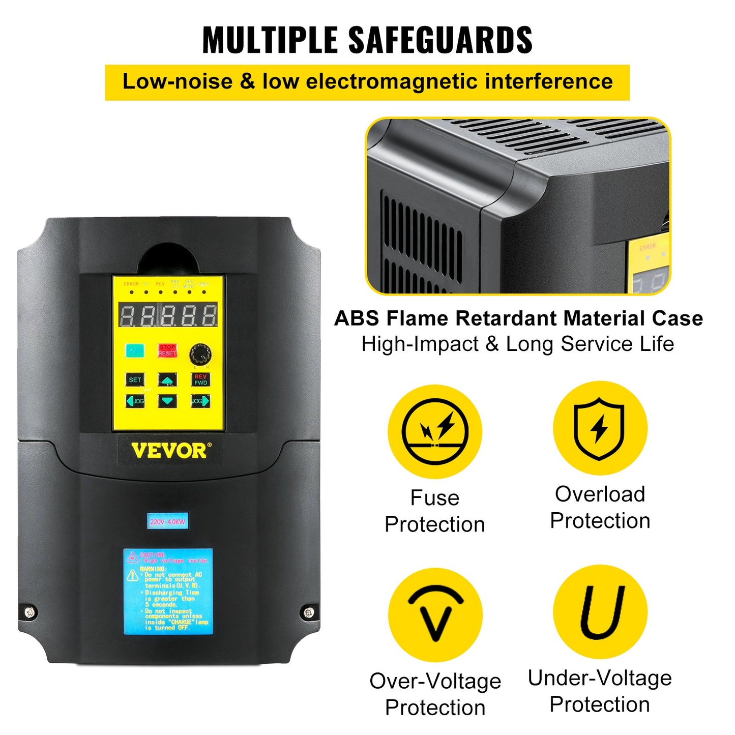 VEVOR Variable Frequency Drive 220V 4KW 5.5HP CNC Motor Inverter Converter
